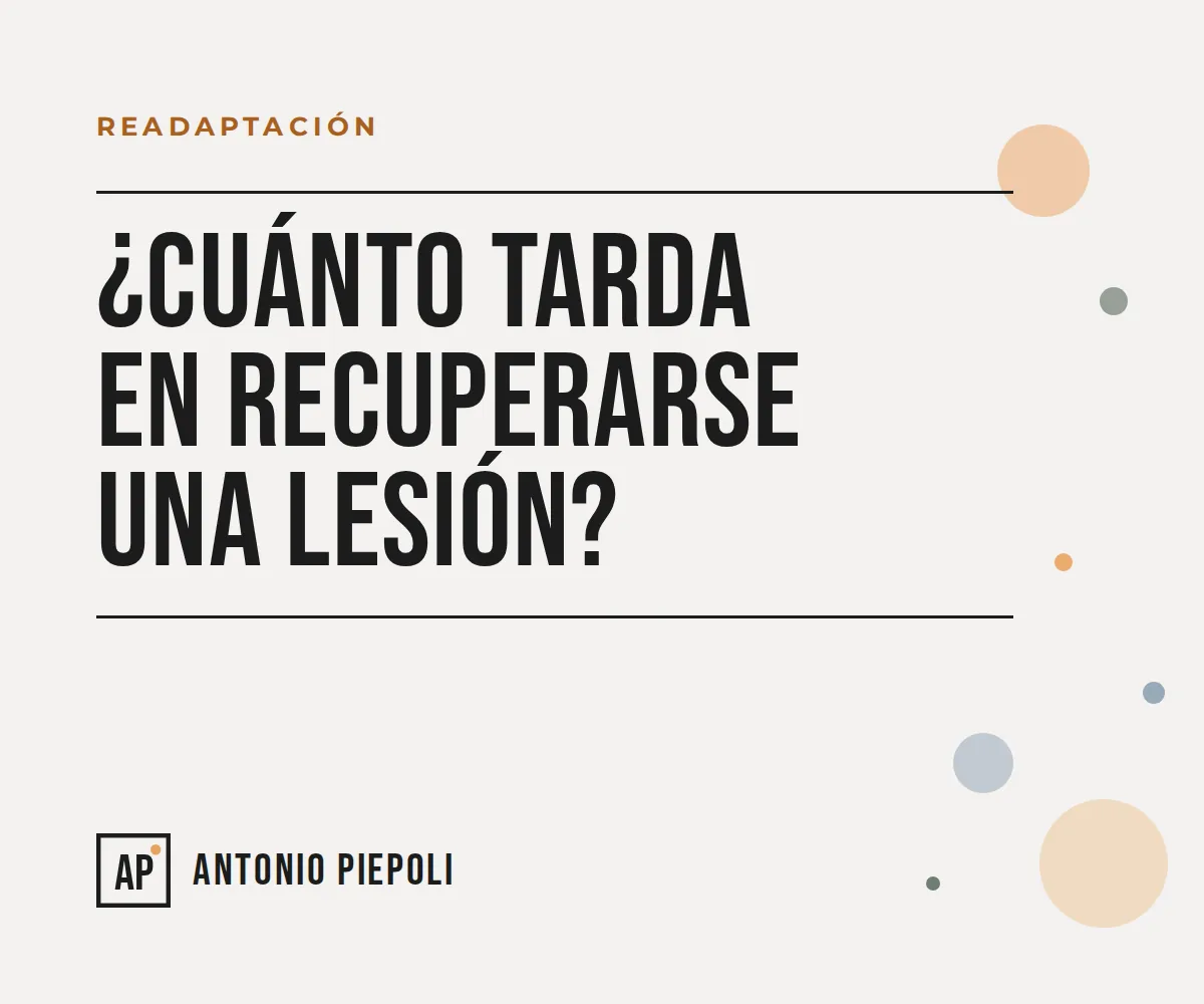¿Cuánto tarda en recuperarse una lesión? Tiempos orientativos según el tipo de lesión