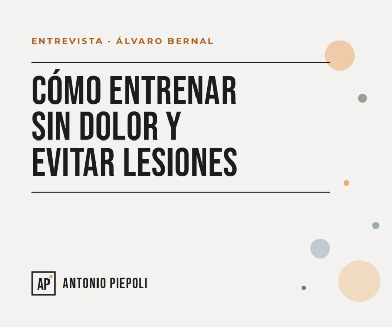 Cómo entrenar sin dolor en articulaciones y evitar lesiones: entrevista con Álvaro Bernal